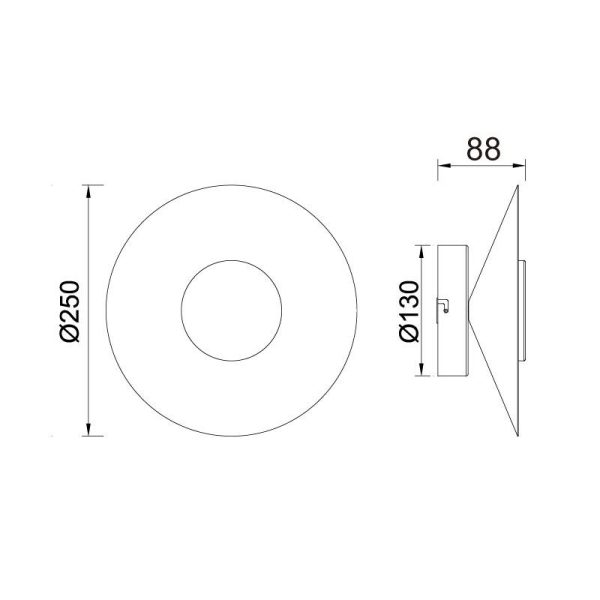 ORION Aplique LED 8W 3000K LED 8W 3000K 560 LMS