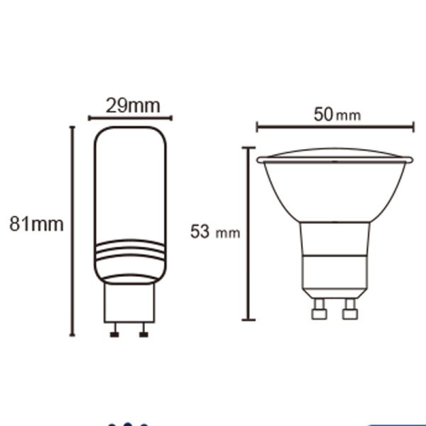 BOMBILLAS GU10 LED GU10 4W 3000K 360lm LED 4W 3000K 360 LMS