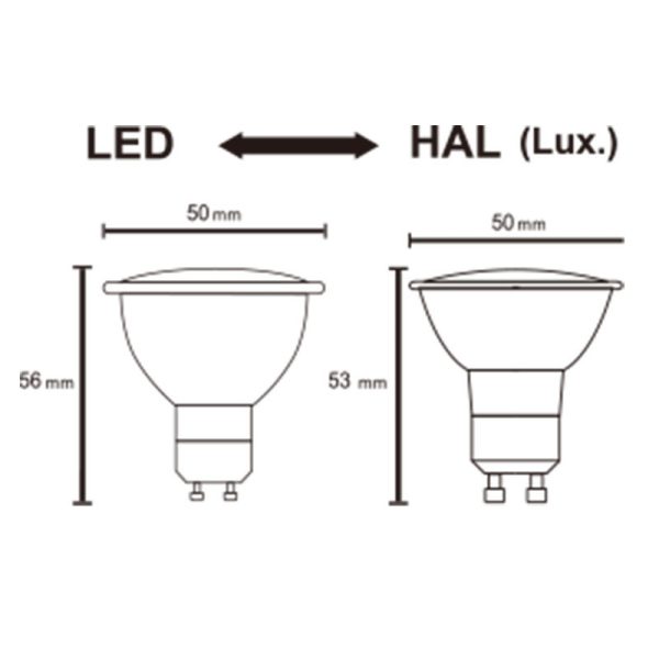 BOMBILLAS GU10 LED GU10 7W 2700K 510lm LED 7W 2700K 510 LMS