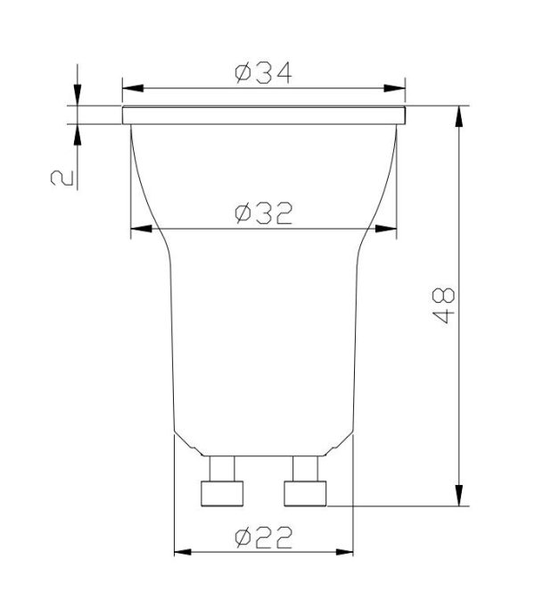 BOMBILLAS GU10 LED MINI GU10 4W 2700K 290lm LED 4W 2700K 290 LMS