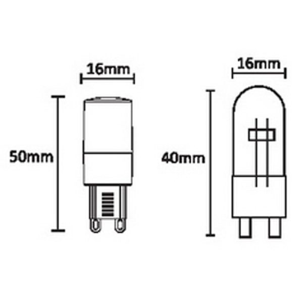 BOMBILLAS G9 LED G9 4W 2700K 360lm LED 3.5W 2700K 360 LMS