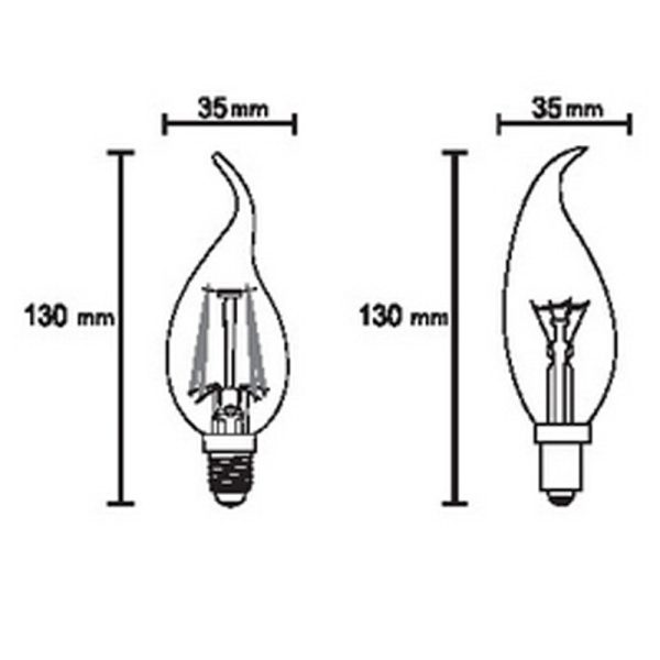 BOMBILLAS E14 LED E14 4W 2700K 470lm LED 4W 2700K 470 LMS