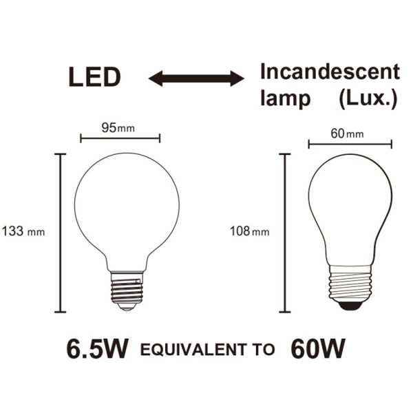 BOMBILLAS E27 LED E27 7W 4000K 740lm G95 LED 7W 4000K 740 LMS