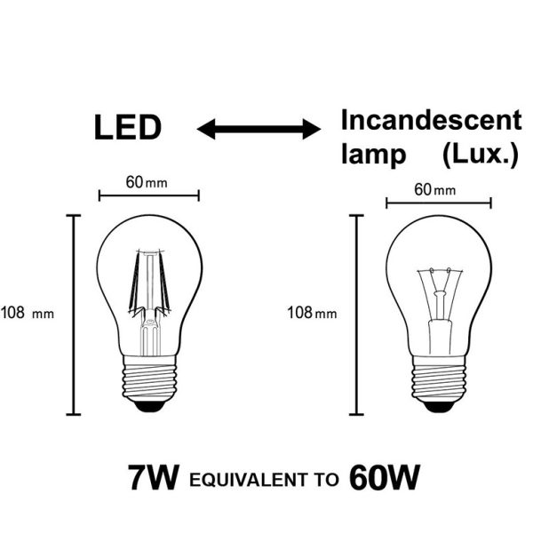 BOMBILLAS E27 LED E27 8W 3000K 800lm LED 7W 3000K 800 LMS