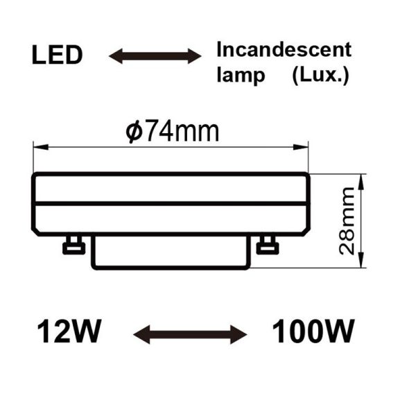 BOMBILLAS GX53 LED GX53 12W 3000K 930lm LED 12W 3000K 930 LMS