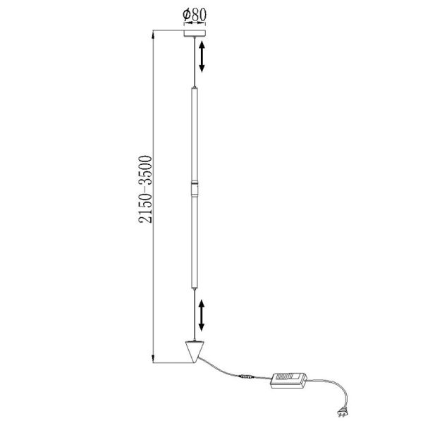 VERTICAL Pie De Salón LED Dimable LED 36W 3000K 2160 LMS