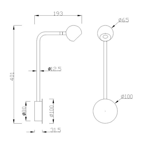 EYES Aplique LED LED 6W 3000K 390 LMS