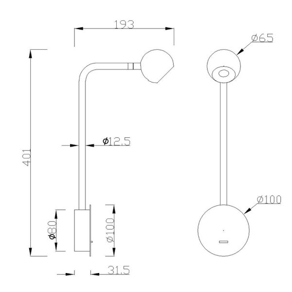 EYES Aplique LED LED 6W 3000K 390 LMS