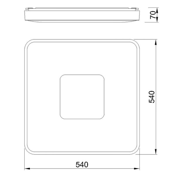 COIN CUADRADO Plafón LED 100W 2700K-5000K Control Remoto LED 100W 2700K 5000K