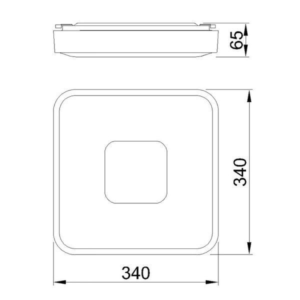 COIN CUADRADO Plafón LED 56W 2700K-5000K Control Remoto LED 56W 2700K 5000K