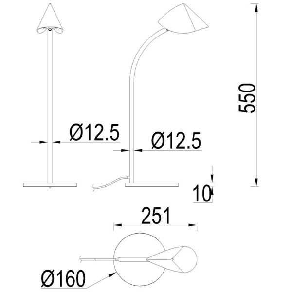 CAPUCCINA Sobremesa LED 8.5W 3000K LED 8.5W 3000K 600 LMS