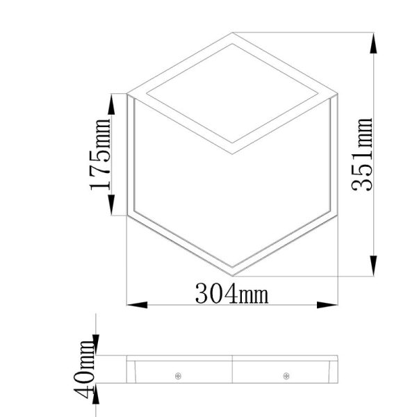 KUBICK Plafón/Aplique LED 26W 3000K LED 26W 3000K 1630 LMS