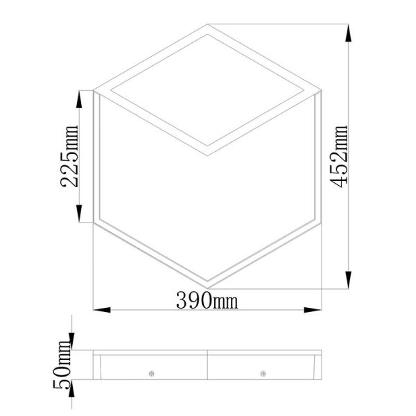 KUBICK Plafón/Aplique LED 33.5W 3000K DIMABLE LED 33.5W 3000K 1870 LMS