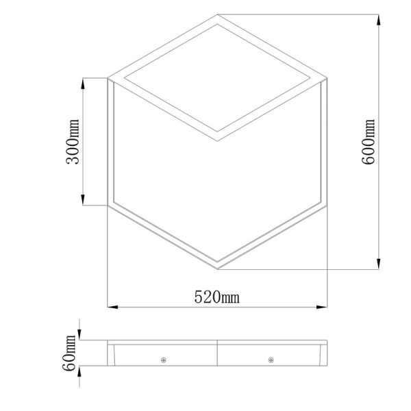 KUBICK Plafón/Aplique LED 48W 3000K LED 48W 3000K 2700 LMS