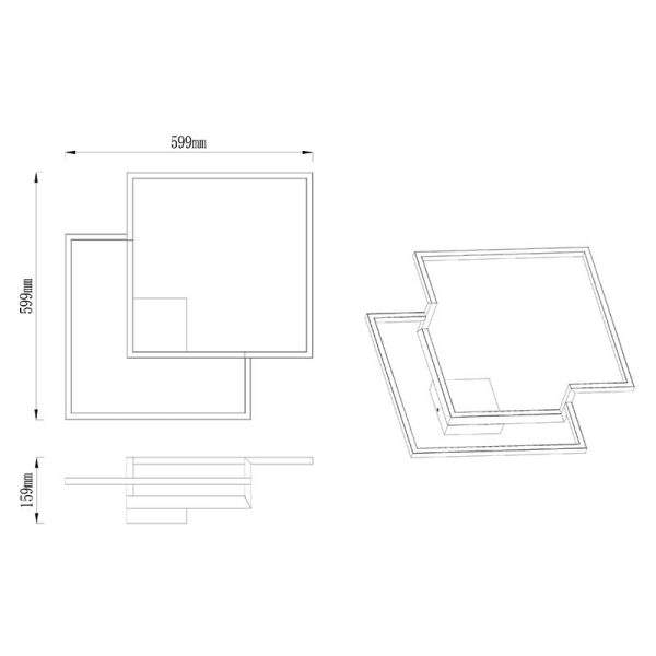 BOUTIQUE BLANCO Plafón LED 42.5W 3000K Dimable LED 42.5W 3000K 2450 LMS