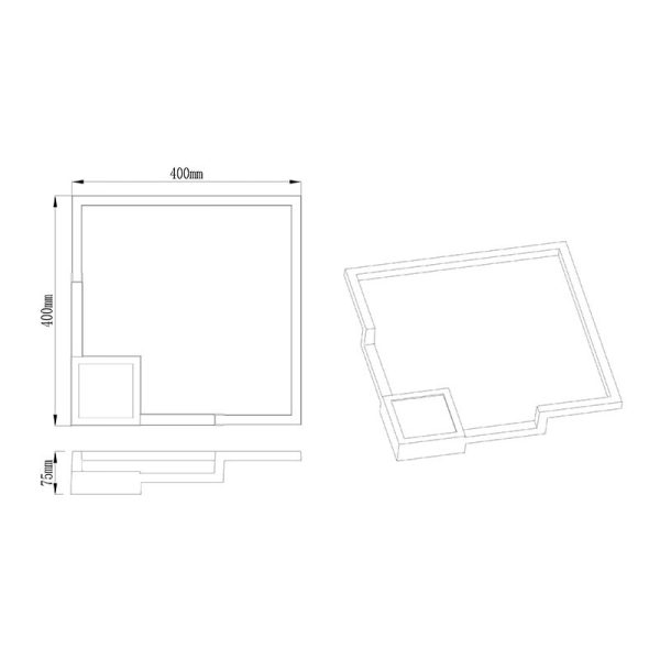 BOUTIQUE BLANCO Aplique LED 25W 3000K LED 25W 3000K 1370 LMS