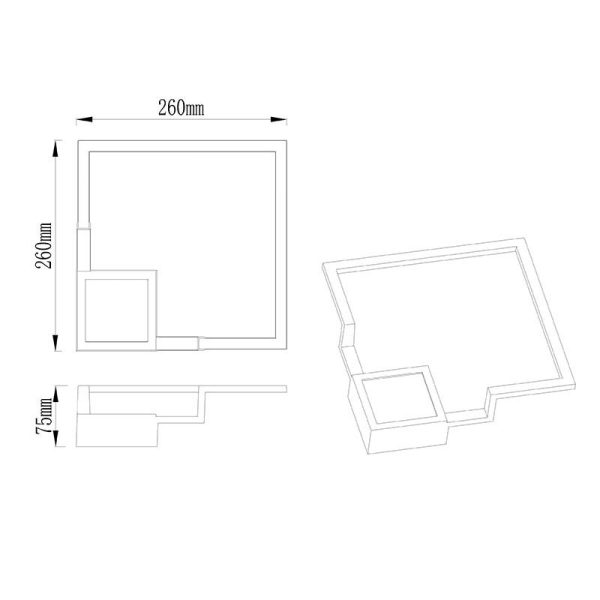 BOUTIQUE BLANCO Aplique LED 17.5W 3000K Dimable LED 17.5W 3000K 1150 LMS