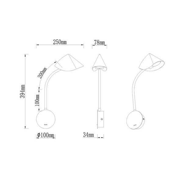 GOA Aplique LED 6W 3000K 550 LMS