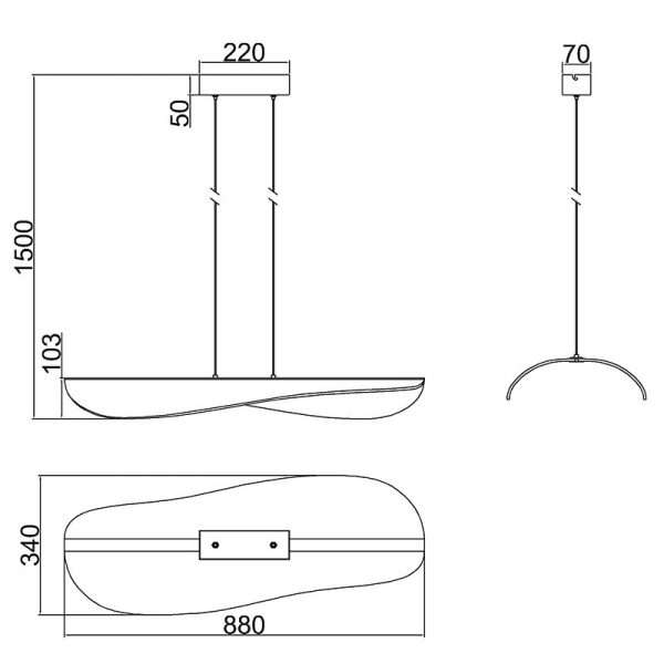 BIANCA Lámpara LED 50W 3000K LED 50W 3000K 3000 LMS