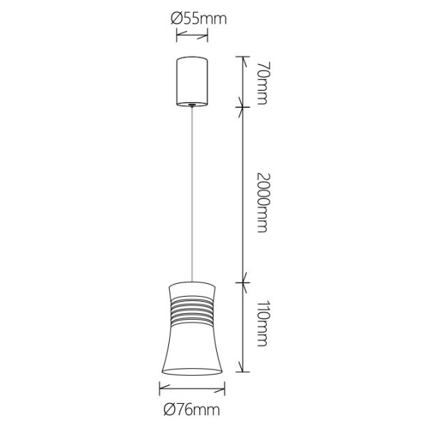 PAGODA Lámpara LED 12.5W 3000K LED 12.5W 3000K 950 LMS