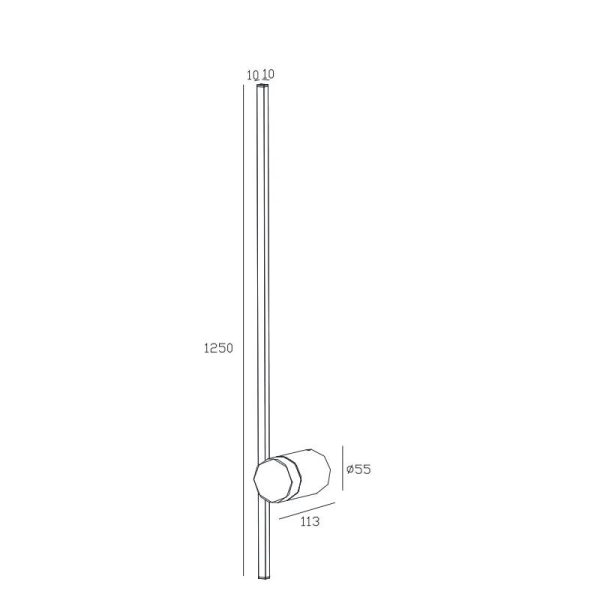 TOBAGO APLIQUE 12W 3000K ORO LED 12W 3000K 1010 LMS