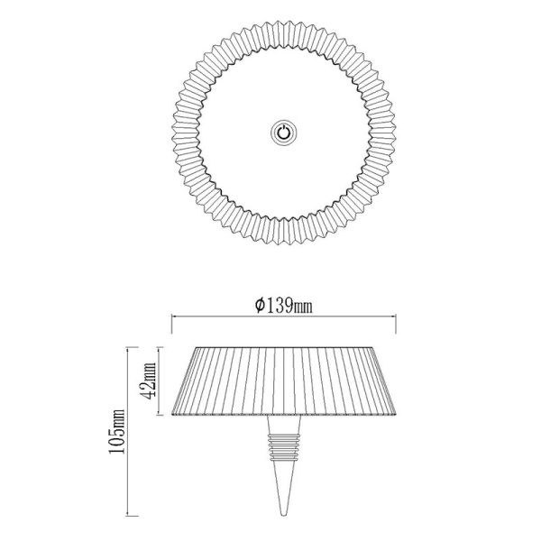 RELAX Tapa de botella LED 2W 3000K Recargable LED 2W 3000K 180 LMS