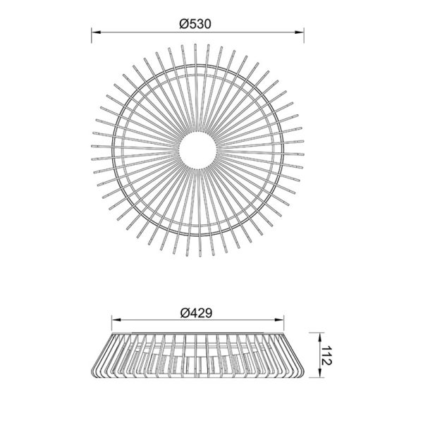 HIMALAYA CEILING Plafón LED 56W 3000K LED 56W 2700K 5000K