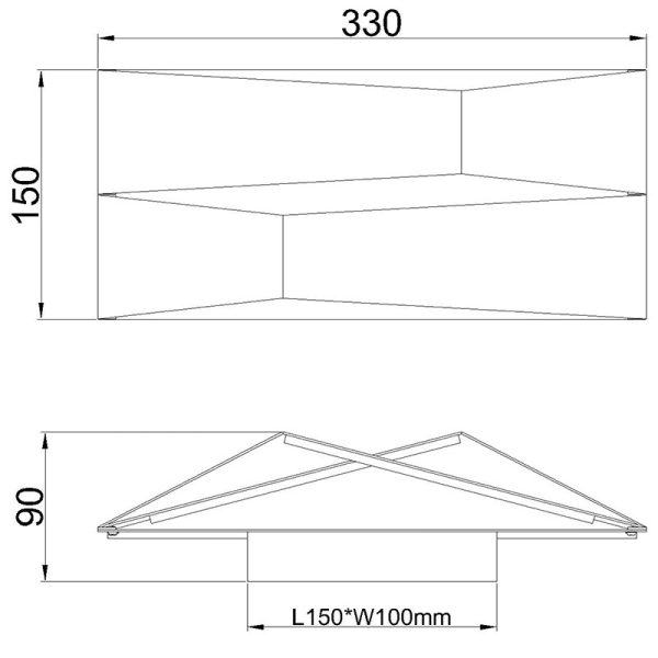 FUJI Aplique LED 14W 3000K LED 14W 3000K 1250 LMS