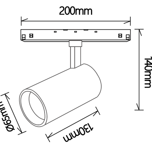 MAGNETO FOCO 20W NEGRO 3000K LED 20W 3000K 1600 LMS