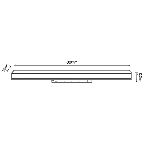 MAGNETO MODULO LINEAL DIFUSOR 16W NEGRO 3000K LED 16W 3000K 1280 LMS