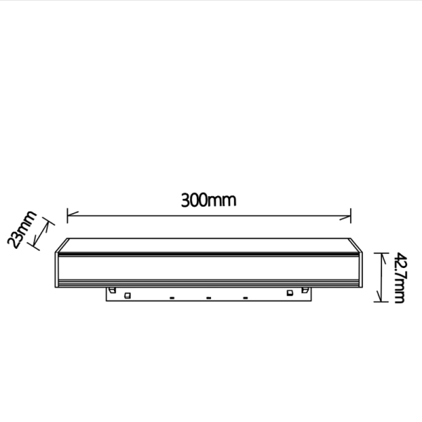 MAGNETO MODULO LINEAL DIFUSOR 8W NEGRO 3000K TRIAC LED 8W 3000K 640 LMS