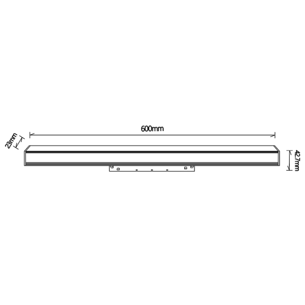 MAGNETO MODULO LINEAL DIFUSOR 16W NEGRO 3000K TRIAC LED 16W 3000K 1280 LMS