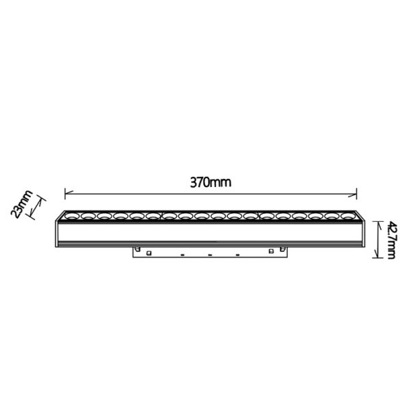 MAGNETO MODULO LINEAL COB DIFUSOR 18W NEGRO 3000K TRIAC LED 18W 3000K 1440 LMS