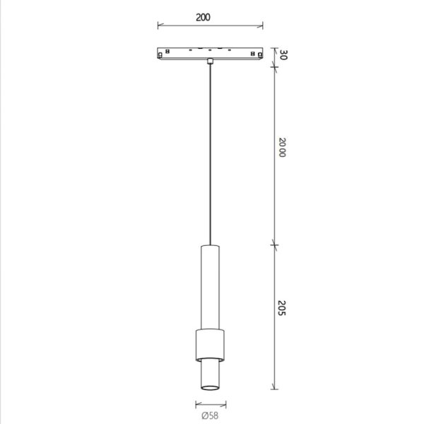 MAGNETO COLGANTE 7W NEGRO/ORO 3000K LED 7W 3000K 560 LMS