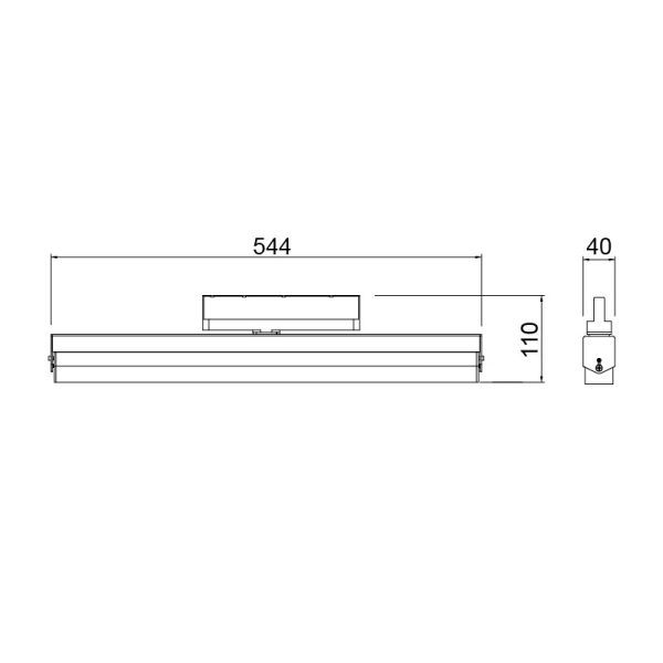 CRETA FOCO LINEAL CARRIL BLANCO 30W 3000K LED 30W 3000K 2350 LMS