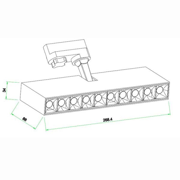 ITACA FOCO LINEAL CARRIL BLANCO 30W 3000K LED 30W 3000K 2350 LMS