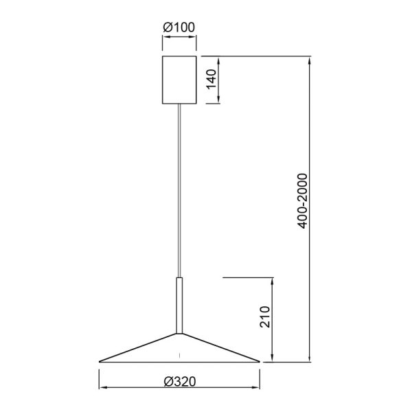 CALICE Colgante 1 Luz LED 9W 3000K 800 LMS