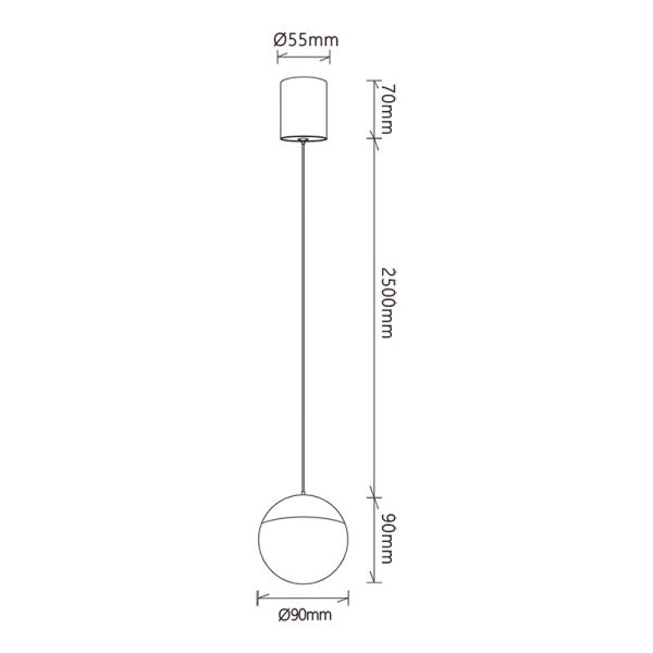 KILDA COLGANTE LED 10W 3000K SUPERFICIE NEGRO LED 10W 3000K 800 LMS