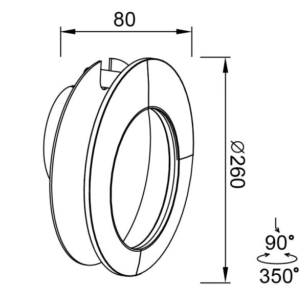 TORONTO APLIQUE LED 10W 3000K BLANCO LED 10W 3000K 820 LMS