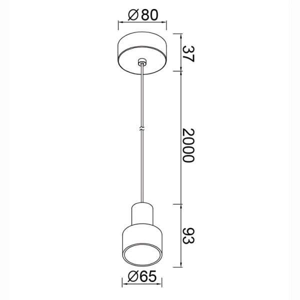 GRUISSAN COLGANTE LED 5W 3000K NEGRO / ORO LED 5W 3000K 400 LMS