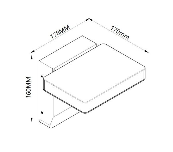 COOPER APLIQUE LED 20W 3000K NEGRO LED 20W 3000K 1700 LMS