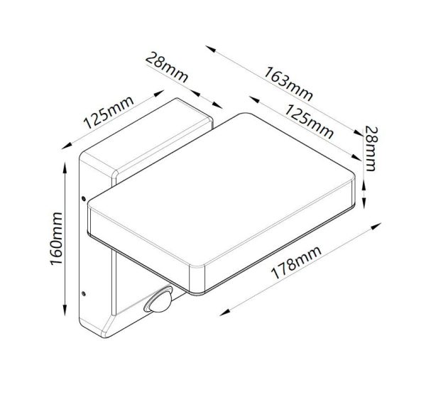 COOPER APLIQUE LED C/SENSOR 20W 3000K BLANCO LED 20W 3000K 1700 LMS