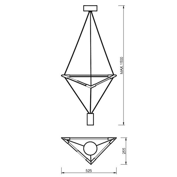 ELECTRA Colgante LED 7+14W Pequeño LED 21W 3000K 1600 LMS