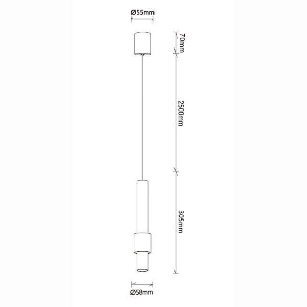 CLIFTON COLGANTE LED 7W 3000K BLANCO LED 7W 3000K 560 LMS