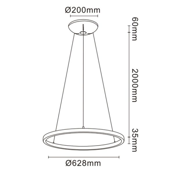 RIUMAR Colgante LED 40+15W LED 55W 3000K 3800 LMS