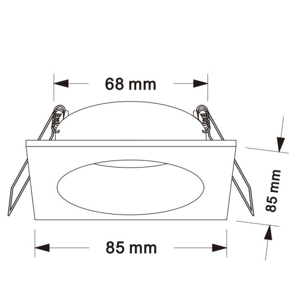 TAVIRA Empotrable 1 x GU10 (No Incl.)