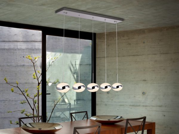 LAMP. LED·LIPSE· 5 LUCES CROMO