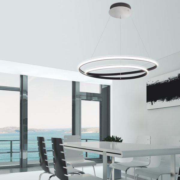 COLGANTE ORNELA NEGRO LED 45W 4275LM 4000K