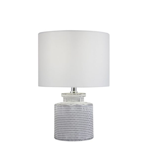 SOBREMESA HILTON CROMO-BLANCO 1 X 60W E-27