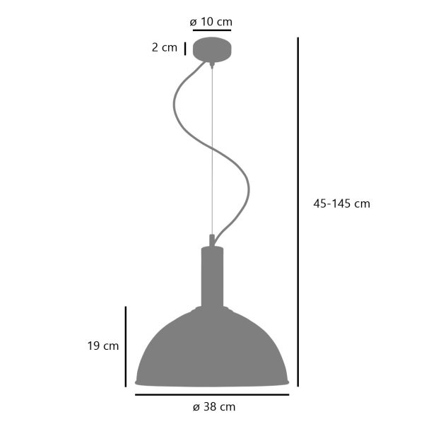 COLGANTE FERTILIA AMBAR 1 X 60W E-27